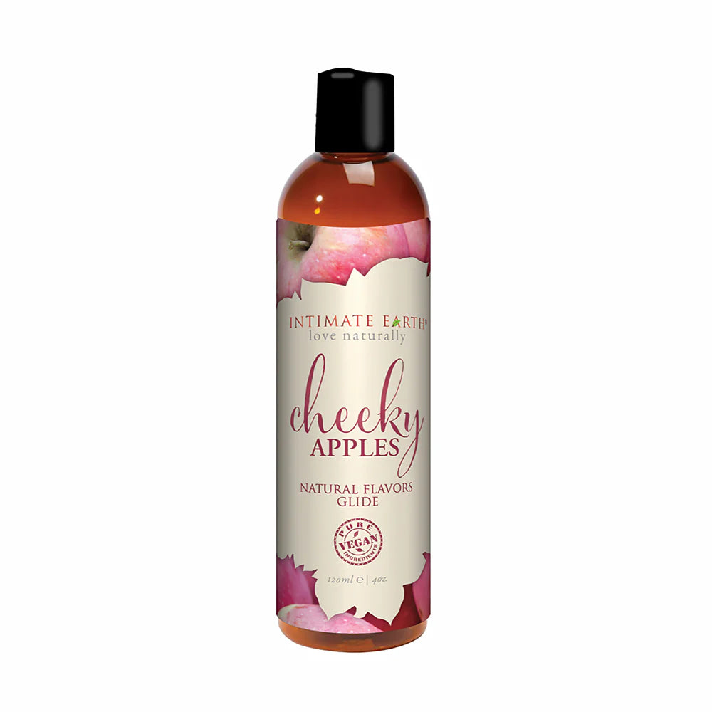 Intimate Earth Flavored Glide - Sweetened with Stevia - Naughty Peach & Cheeky Apples