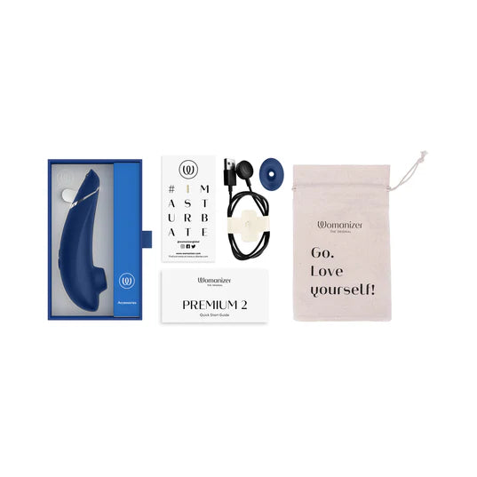 Womanizer Premium 2 Rechargeable Luxurious Pleasure Air Clitoral Stimulator