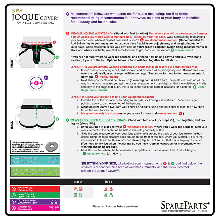 SpareParts Joque Cover Underwear Harness - Black