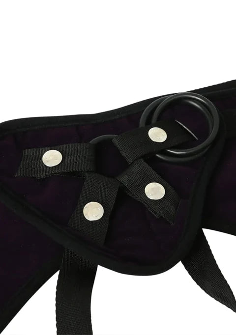 Sportsheets Plus Size Plush Adjustable Strap-On Harness - Purple