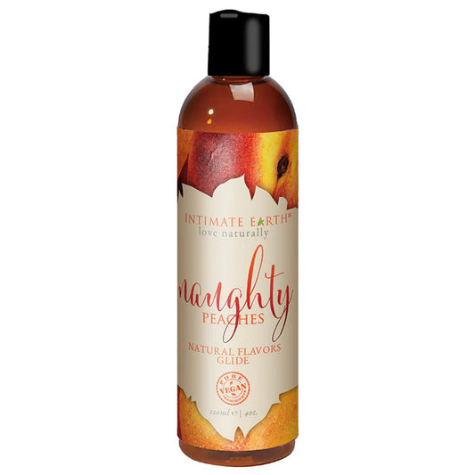 Intimate Earth Flavored Glide - Sweetened with Stevia  - Naughty Peach & Cheeky Apples