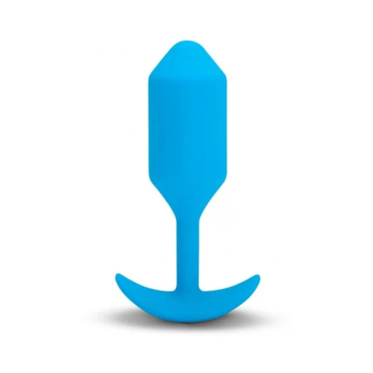 b-Vibe Vibrating Snug Plug 3 Weighted Anal Plug - Blue