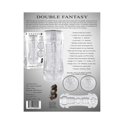 Gender X Double Fantasy Dual Entry Stroker - Clear