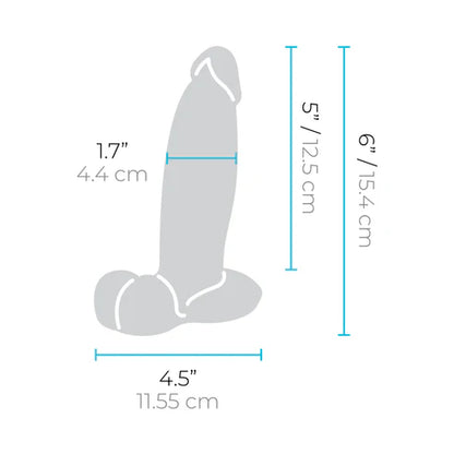 b-Vibe Slipskin Realistic Silicone Dildo 6 in. Girthy - Mocha