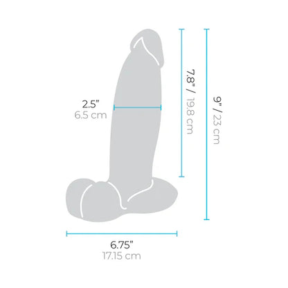 b-Vibe Slipskin Realistic Silicone Dildo 9 in. Girthy - Mocha