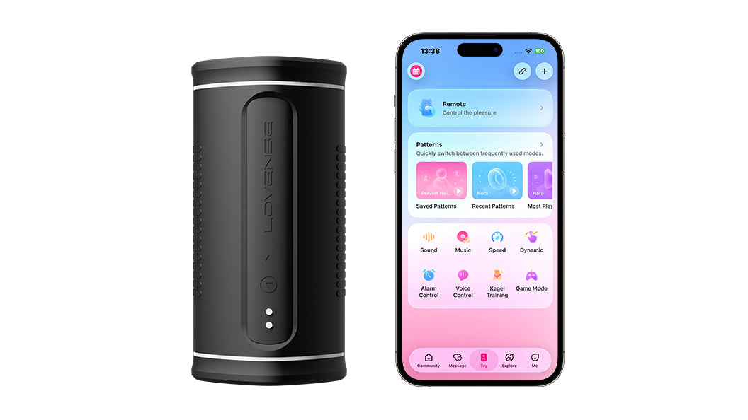 Lovense Calor Bluetooth Depth-Controlled Vibrating and Heating Masturbator