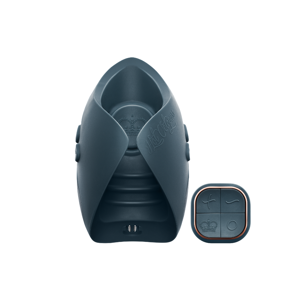 Hot Octopuss Pulse Duo Rechargeable Remote-Controlled Vibrating Stroker Blue