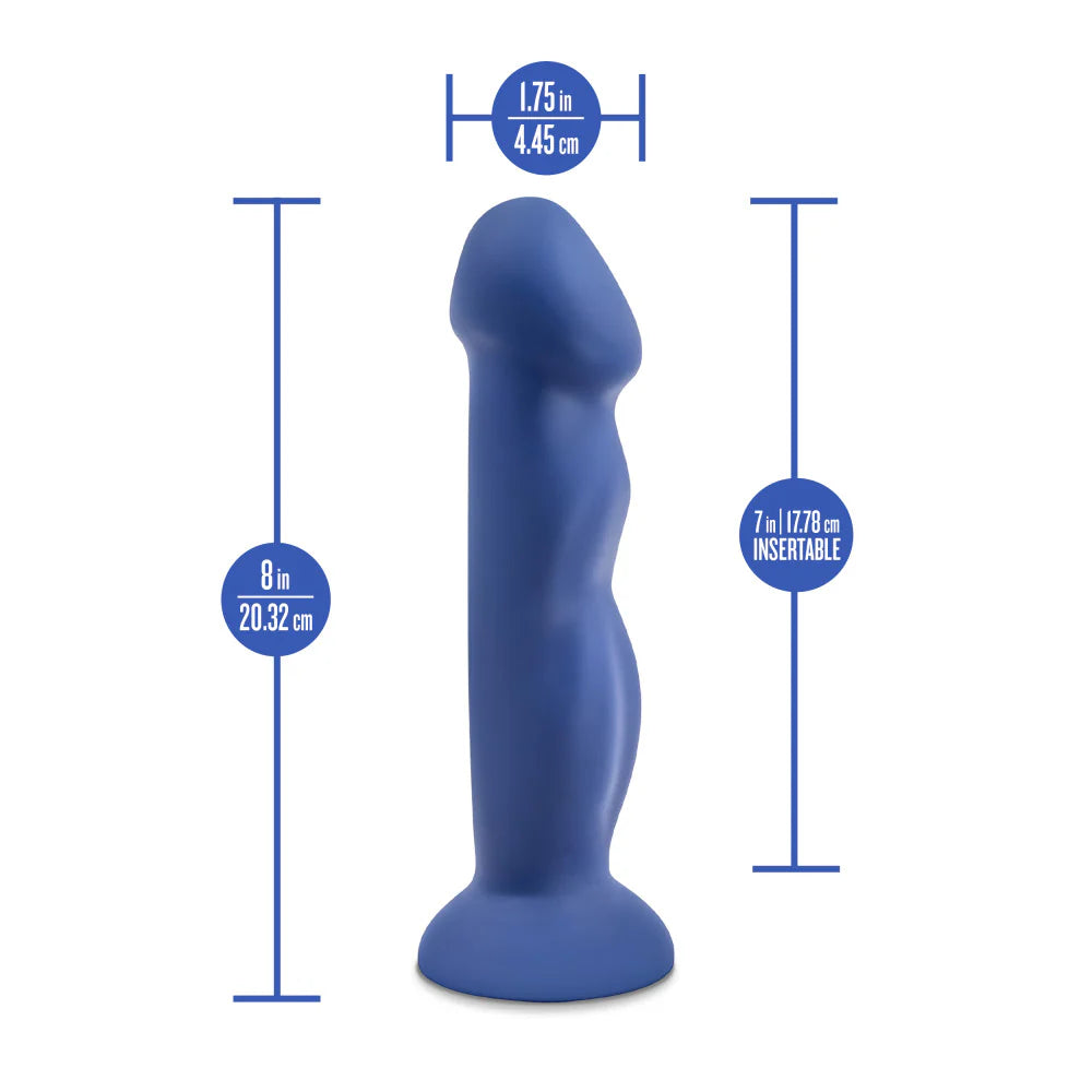Avant D12 Suko 8 in. Dual Density Silicone Dildo - Indigo